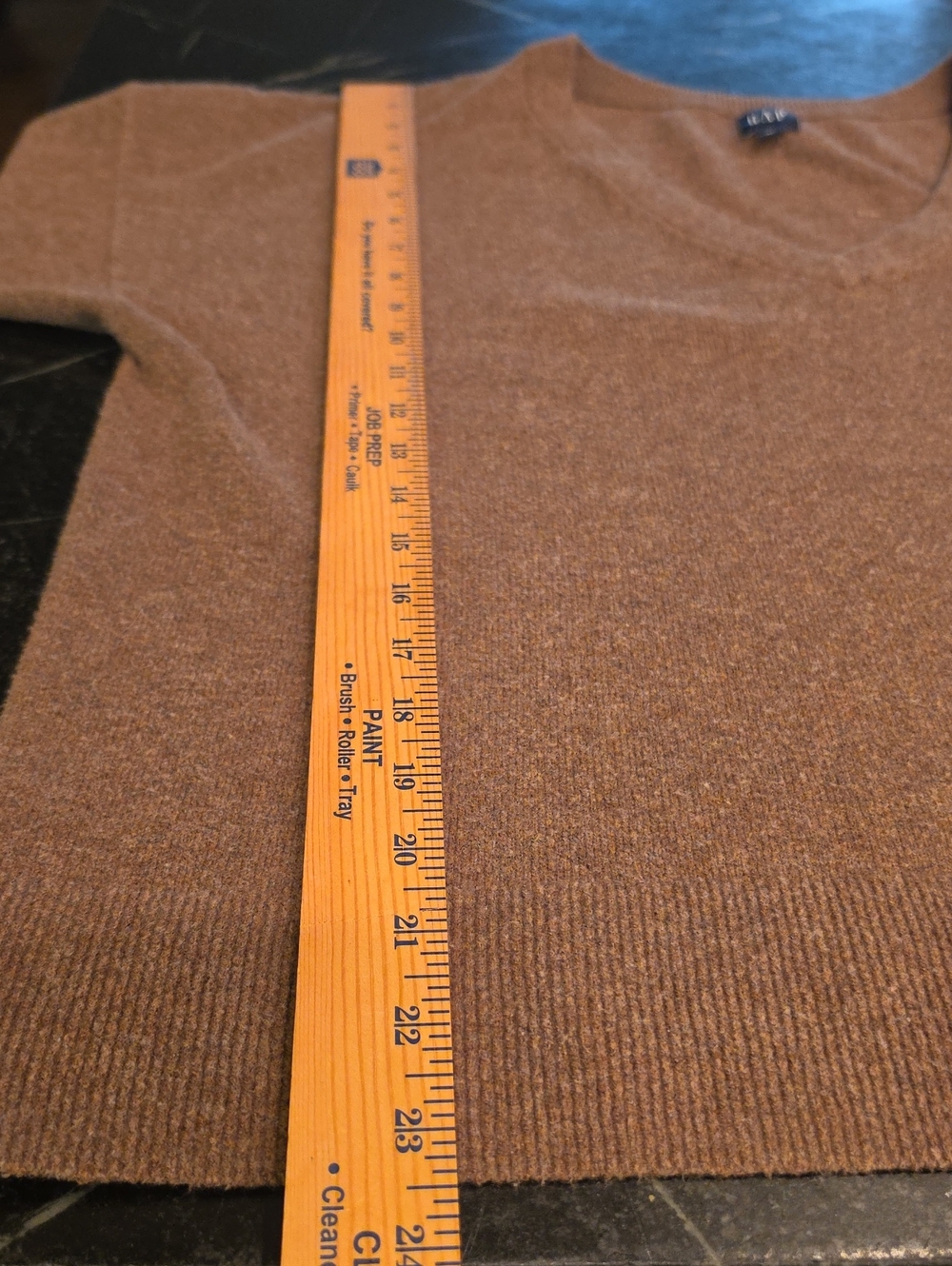 GAP Womens Cafe Brown V Neck Pullover Sweater GUC XL - Picture 8 of 8